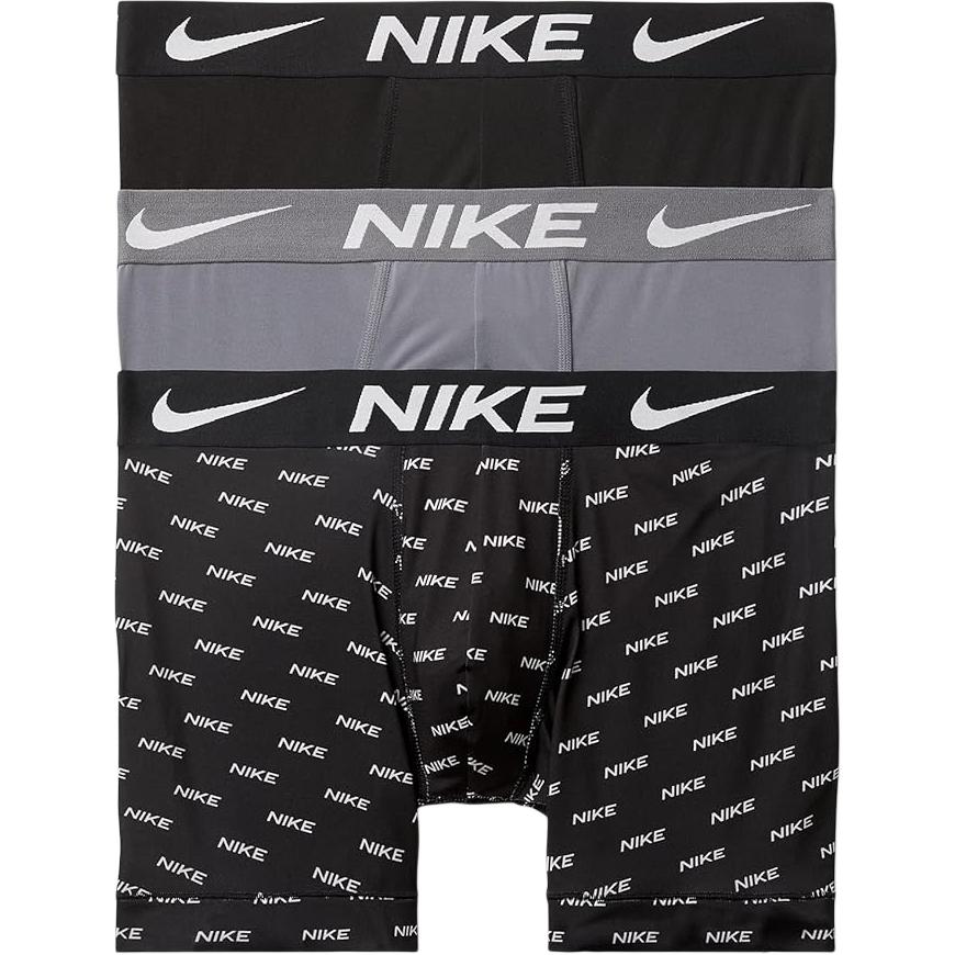 

Nike Elastic Logo Print Boxer Briefs 3 Pack Men Underwear KE1015-015 M
