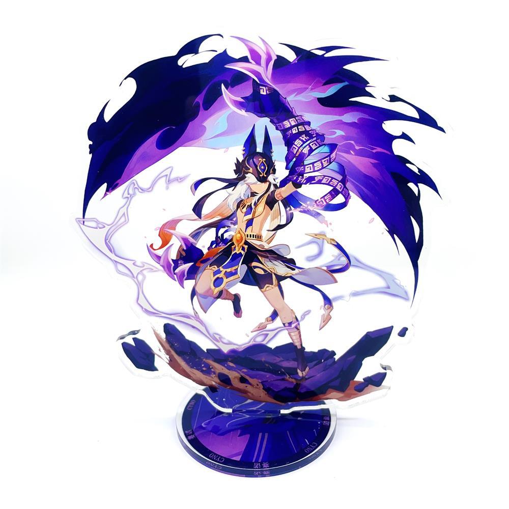 Anime Figure Genshin Impact Furina Arlecchino Xiao Yae Miko Yelan Acrylic Stand Model Board Desk Decor Standing Sign Fans Present
