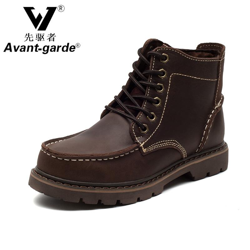 

Мужские ботинки из коровьей кожи с высоким берцем, британские ботинки для инструментов, кожаные повседневные короткие ботинки, уличные ботинки Martin, женские ботинки, ботинки Locomotive 44 темно-коричневого