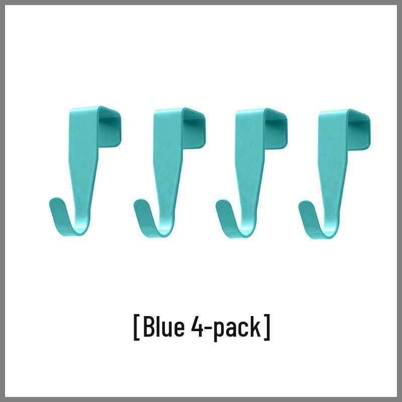 No-Drill Silent Wrought Iron Over-Door Clothes Hook & Storage Rack