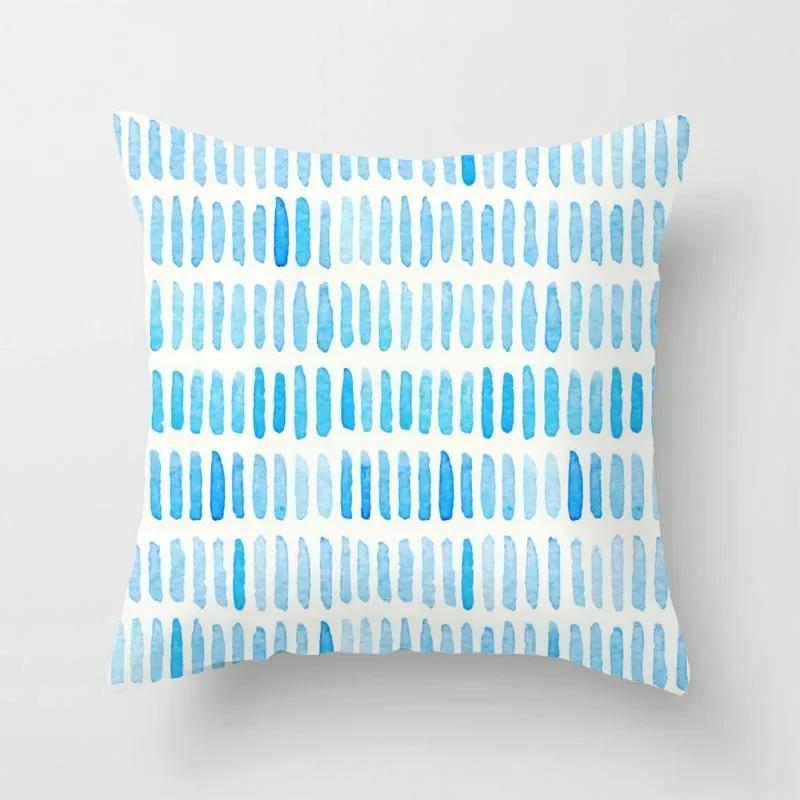 

Синий Узор Геометрический Наволочка Маленькая Подушка-Игрушка Диван Квадратный izable 66x66cm красный