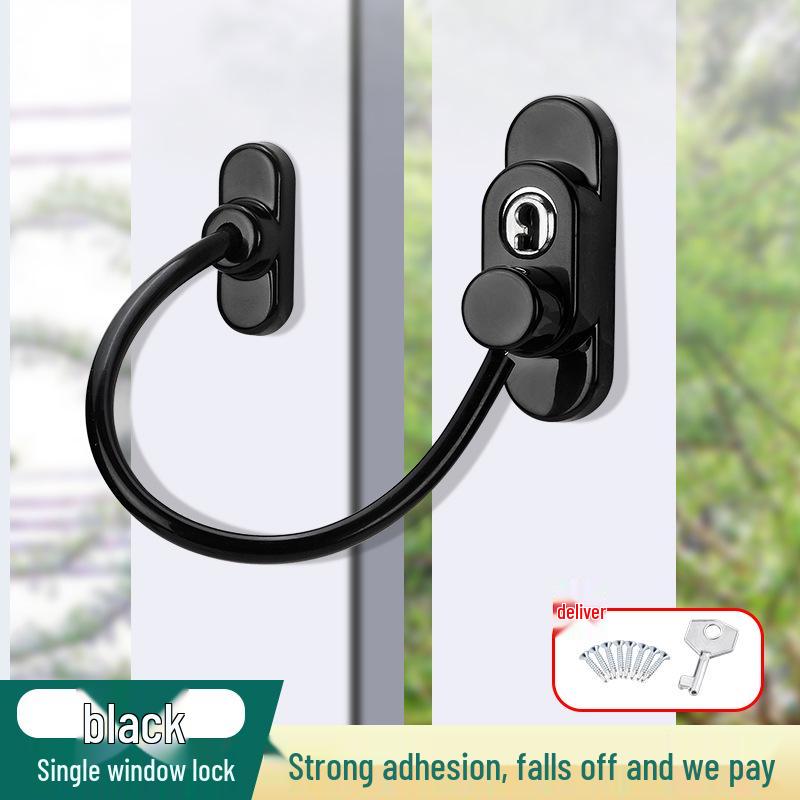 Window and Door Safety Ventilation Lock with Child Fall Protection