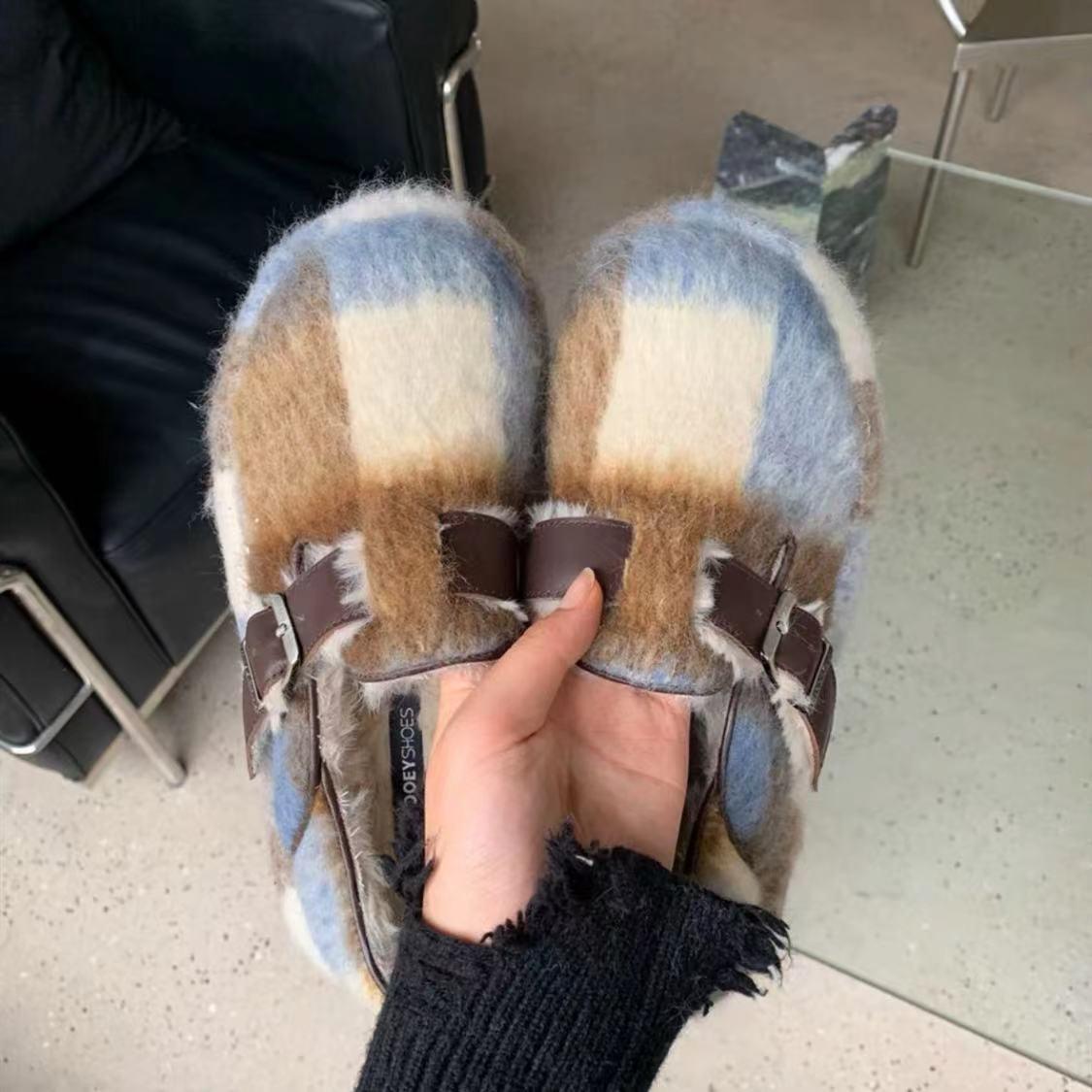 

Замшевые туфли на плоской подошве, женские туфли, зимние новые короткие плюшевые теплые туфли 2025 года, новые трендовые модные зимние ботильоны, повседневные спортивные кроссовки 40