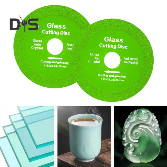 Glass Cutting Disc for Angle Grinder 1mm Chip-Free Blade Fast Precise Cuts Less Noise Flat Grinding Disc for Glass Jade Rock Plate Ceramics Sanding