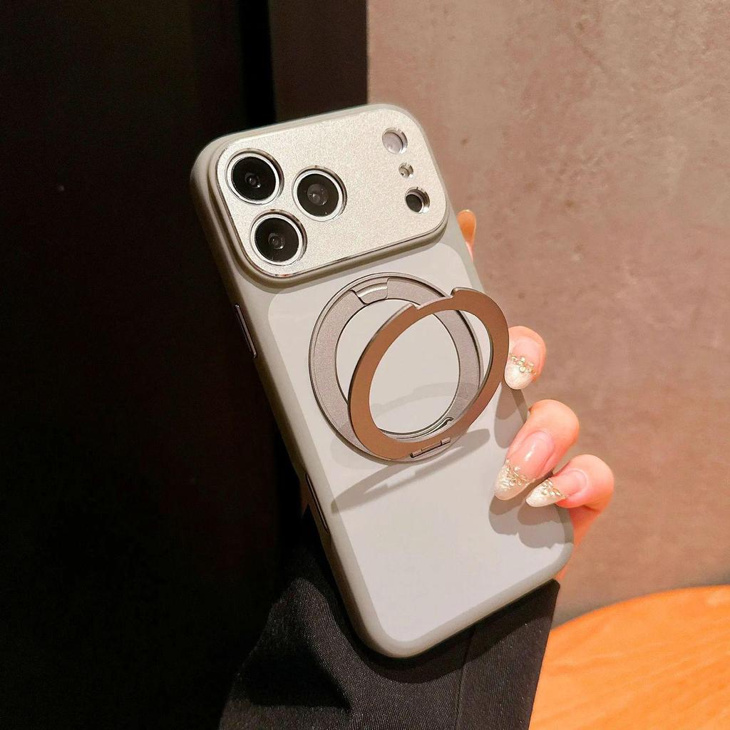 Non-Yellowing Magnetic Rotating Stand for iPhone 17 Air/16 Pro Max/15/14 Phone Case