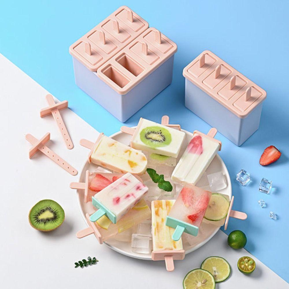 4/8 Grids Popsicle Mold Food-Grade Material Sorbet Mold Kitchen Gadgets Popsicle Maker  Summer