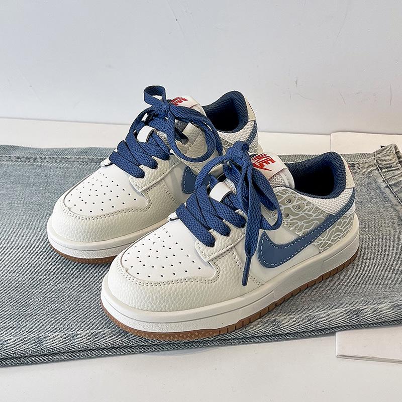 2025 Autumn Unisex Kids' Color Block Air Force Low-Top Board & Sports Casual Shoes