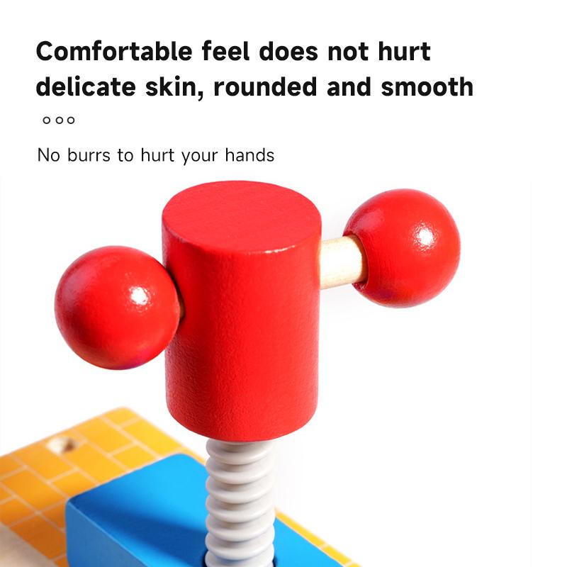Children Wooden Busy House Multifunctional Toolbox Nut Disassembly Tool Handheld Tool Basket Shape Matching Busy Board Toy Gifts