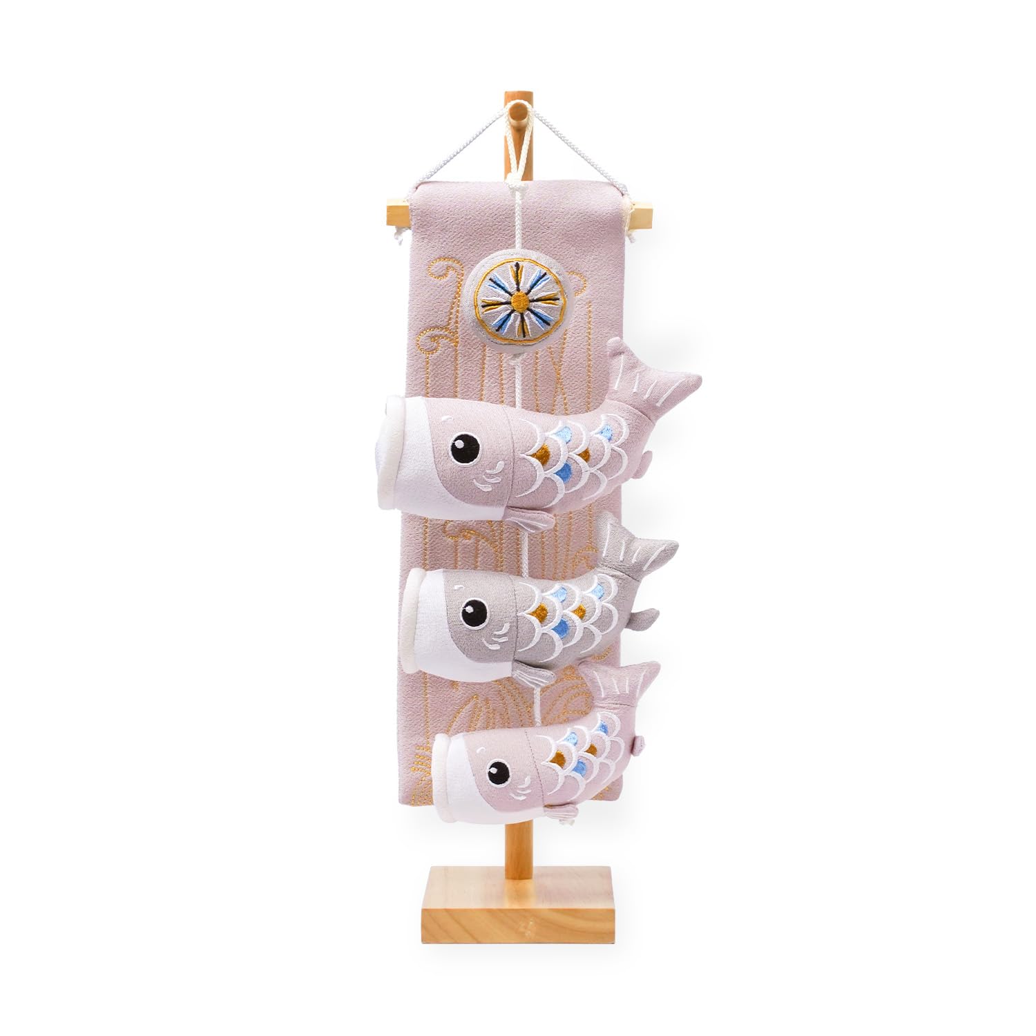 

Мини Кои Нобори для внутреннего подвесного украшения в натуральном стиле со стойкой и кои, взбирающимся на Сацуки, для компактного хранения в мае в помещении, цвет адзуки (красно-коричневый) x 3 (Карповый стример)