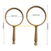 F26C Aspherical Lens 10X Magnifier with Retro Wooden Handle Not Fatigue Magnifying Glass for Detailed Observation Home Decors