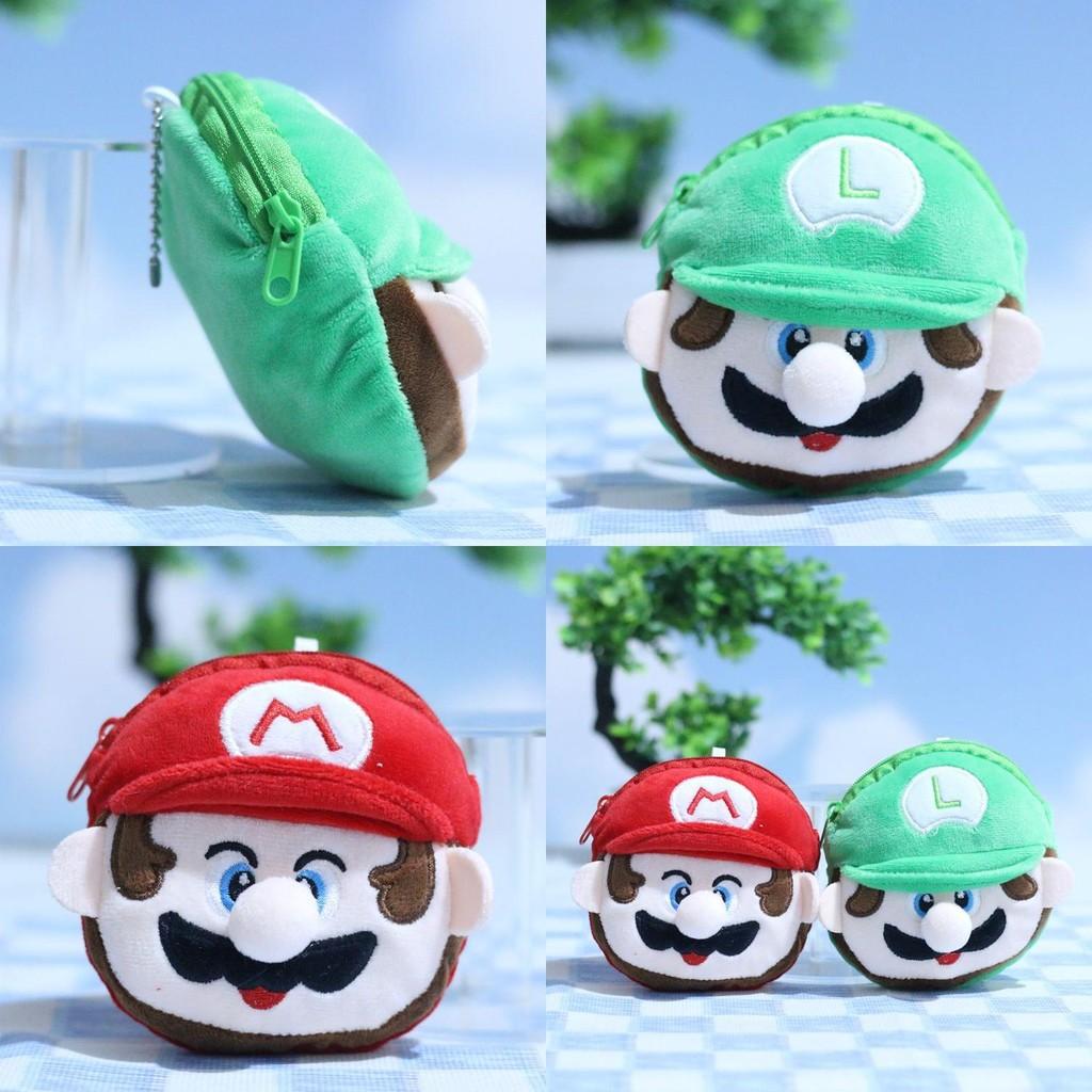 Adorable Super Mario Plush Toy Coin Purse Keychain Soft Doll Accessory For Kids