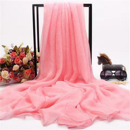 Extra-Large Bright Red Chiffon Scarf for Spring & Summer – Versatile Sunscreen Shawl for Beach, Dance, or Party.