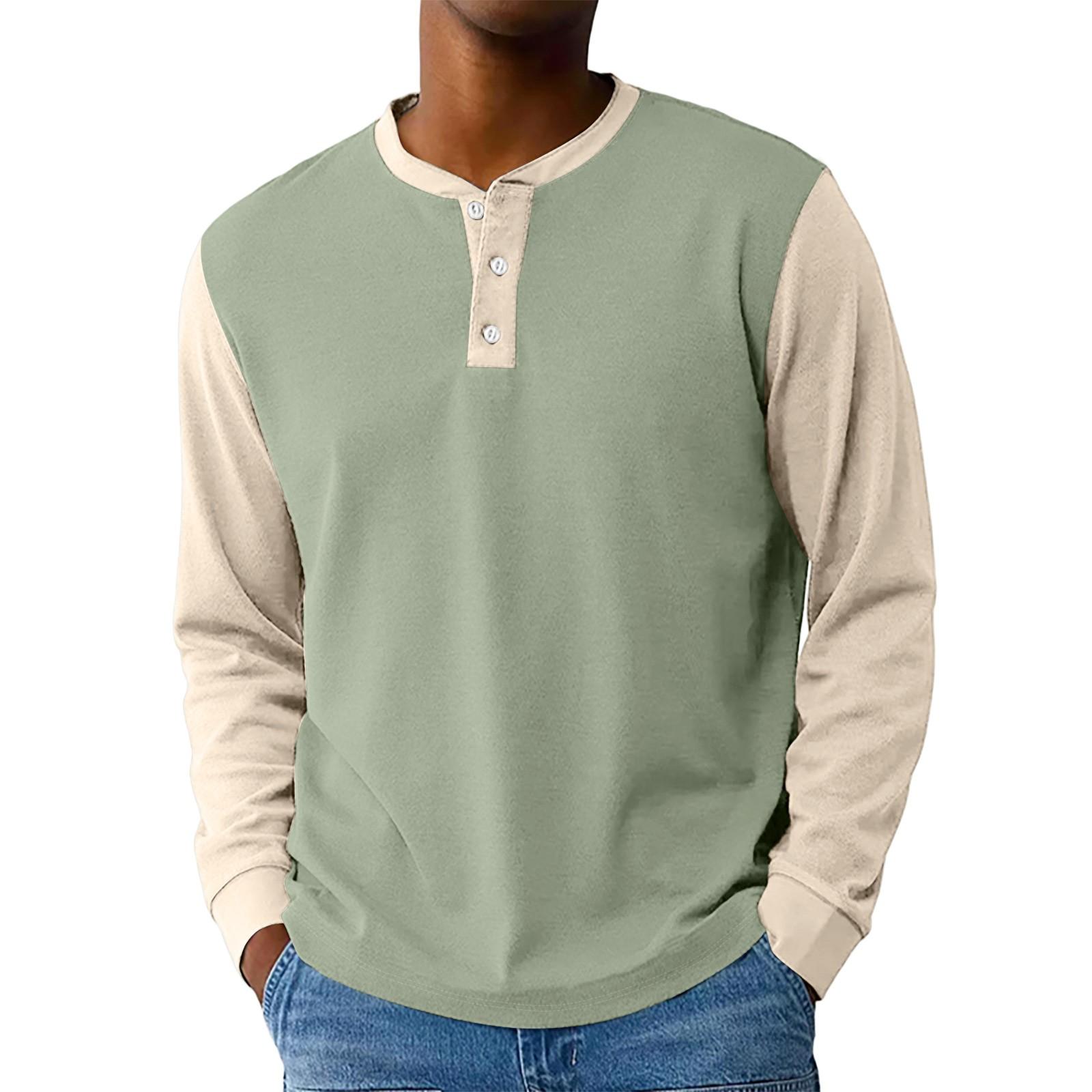 

Мужская свободная повседневная толстовка с длинными рукавами, лацканами и застежкой-молнией XL светло-зеленый