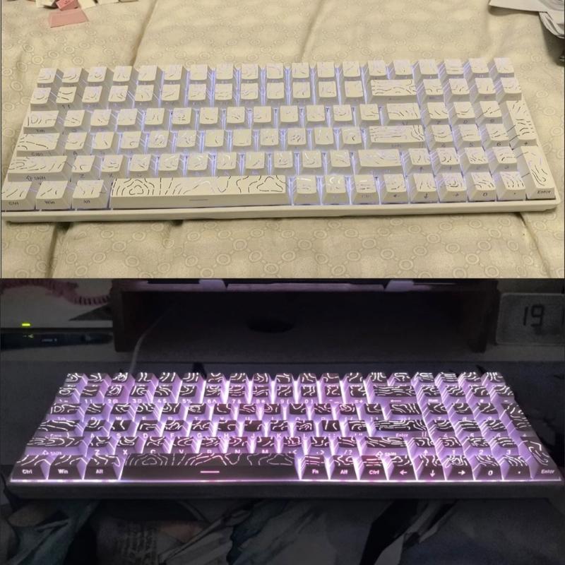 Contour4.0 Technology Side Print Backlits Topographic Keycaps Gradients Side Printing Enhances Backlighting 133Keys