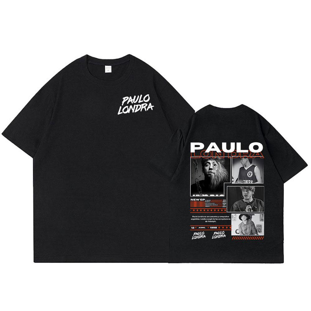 Rapper Paulo Londra Homerun T-shirts Mens Women Fashion Hip Hop Oversized T Shirt Casual Cotton Short Sleeve T-shirt Streetwear