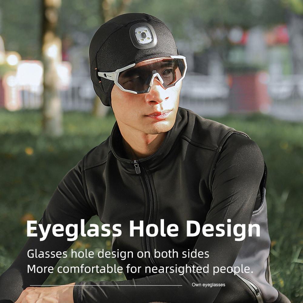 Warm High Elasticity Hat with Light Outdoor Night Run Cap with Detachable Light Fishing Cycling Washable Hat