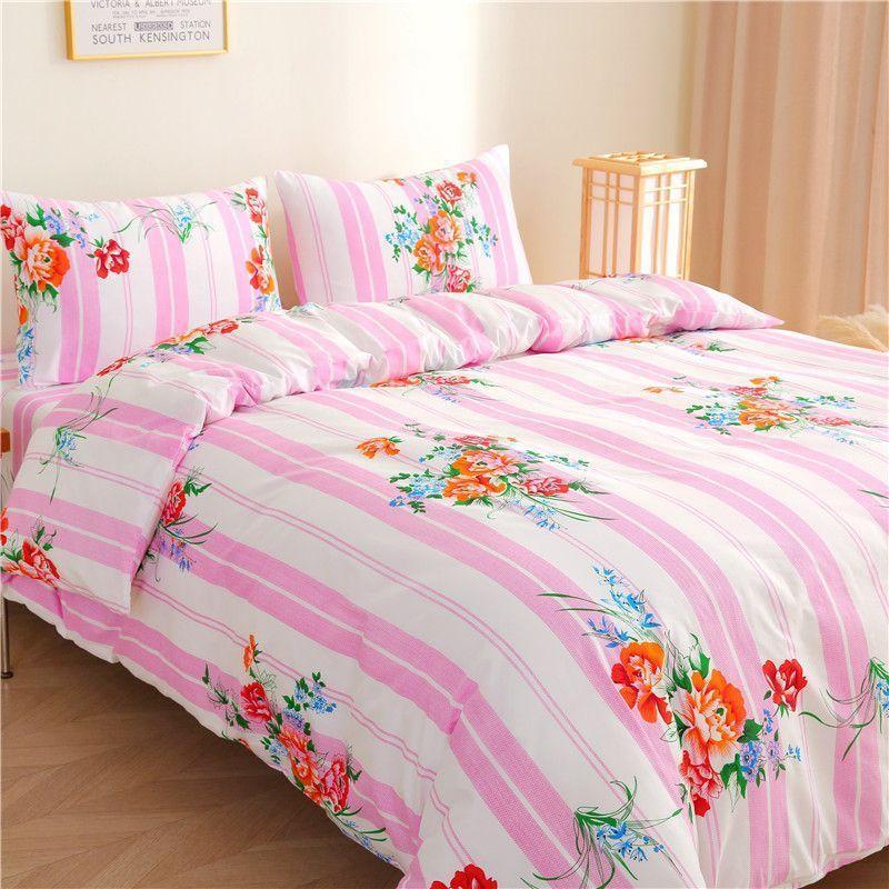 Shanghai Style Vintage Double/Single Thickened Duvet Cover & Bed Sheet, Student Dorm Print, Clearance