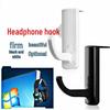 Universal Adhesive Headphone Hook and Stand for Monitors
