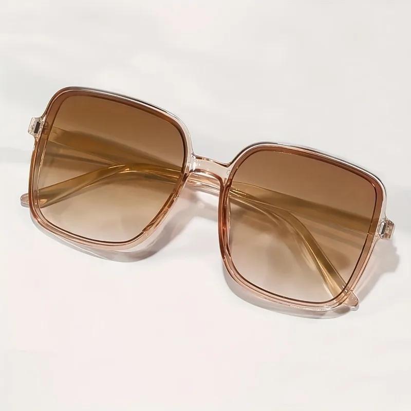 3Pcs Trendy And Fashionable Oversized Square Frame Sunglasses Set Multi-Color Combination For Parties And Street Photography