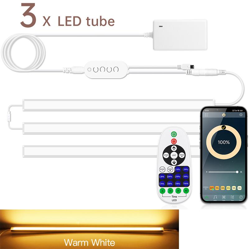 Wireless Bluetooth Remote Control Under Cabinet LED Unit Lights Bar 12V Dimmable Aluminium Tube For Kitchen Counter Closet Lamp