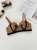 Peach Japanese Pure Desire Wind Lace Non-empty Cup Gathering Anti-sagging Small Chest Shows Large Bra Underwear Women