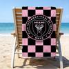 Inter Mi-ami Fc Emblem Printed Beach Towel, Super Soft Microfiber, Perfect Gift Birthday, for Pool, Beach, Travel, for family and friends