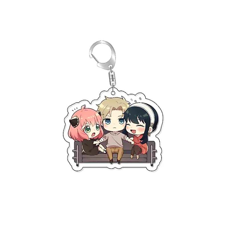 Anime SpyxFamily Anya Loid Yor Forger Cartoon Acrylic Keychain Pendant Keyring Bag Tag Anime Collections for Costumes
