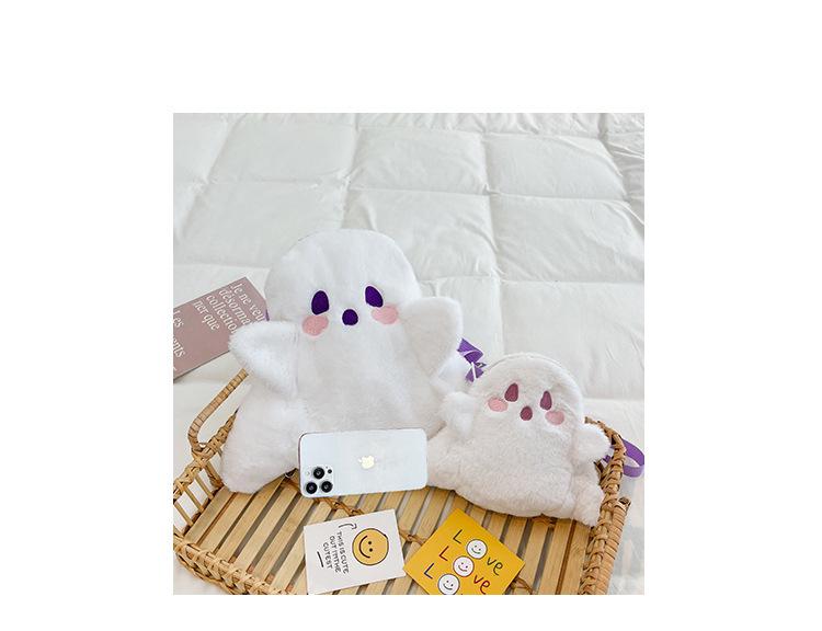 2025 Cute Ghost Cartoon Plush Backpack & Crossbody Bag for Students