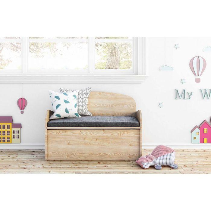 Pin Massif Banc Chest Sans Fard, 90x62x38cm