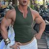INCERUN Men Summer V Neck Sleeveless CasualThin Gym Sport Tank Tops