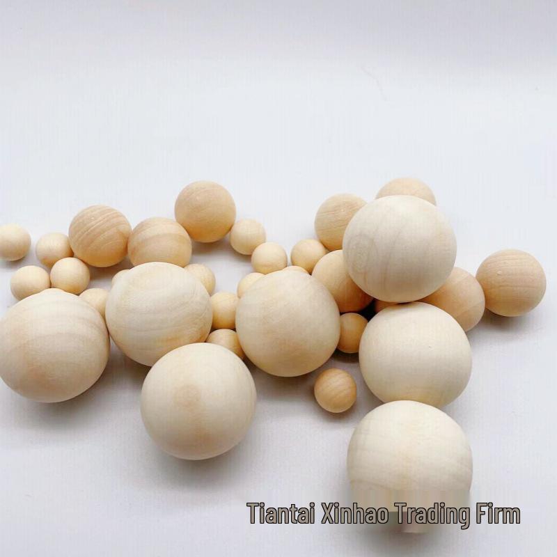 Natural Round Lotus Wood Beads - Solid, Multi-Size, Holeless Wood Balls for DIY Projects 6mm (approx. 0.08g)