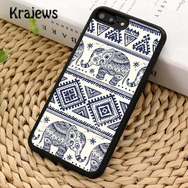 Krajews Animation Animal Elephant Soft Phone Case Cover For iPhone 16 15 SE2020 14 6 7 8 Plus 11 12 13 Pro Max Coque Fundas