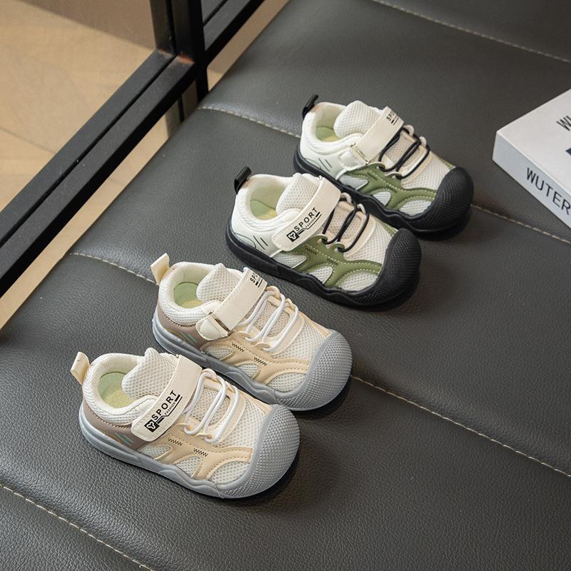 Baby boy toddler shoes mesh breathable children's sports shoes 2025 autumn new soft-soled casual shoes girls mesh shoes