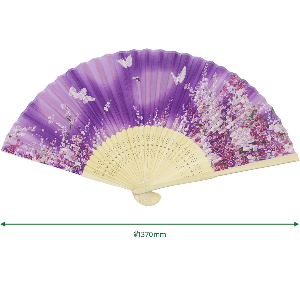 Morikuru Silk Fan 21cm Silk Fan Japanese Style Lavender Purple [Morikuru] Women's TK01-12