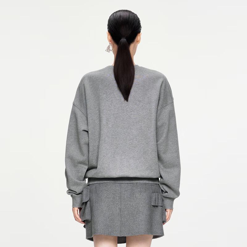 JNBY 2024 Autumn Animal Print Loose Fit Round Neck Sweatshirt