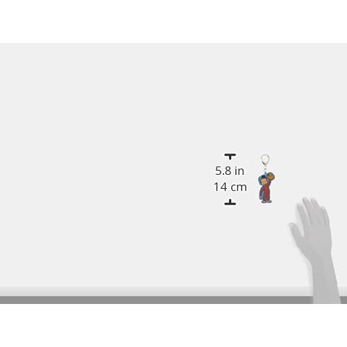 Toshinpack Curious George Rubber Keychain (Baseball, Blue)