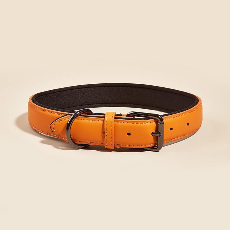 

Новый ошейник из натуральной кожи для домашних животных, регулируемый ошейник для собак малого и среднего размера XS:1.5*25-32CM