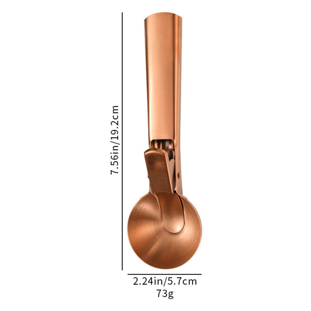 Stainless Steel Ice Cream Scoop With Trigger Ergonomic Food Dispenser Dualpurpose Gadgets For Commercial Kitchen Home Use