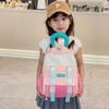 Trendy Korean Style Dual Color School Backpack For Kids With Breathable Nylon Fabric