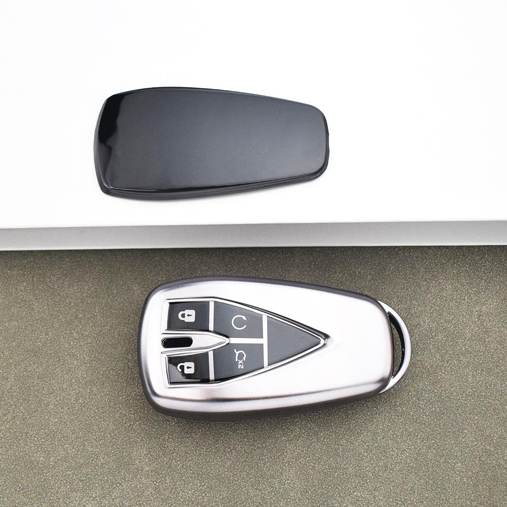 4 Buttons Gun Grey TPU Shell Fob Holder Car Key Remote Fob Cover for Changan CS35 PLUS CS55 PLUS CS75 PLUS 2019 Accessories