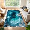 Crystal Clear Lake Boat Non-Slip Home Carpet Design for Office Decor Living Room Gift