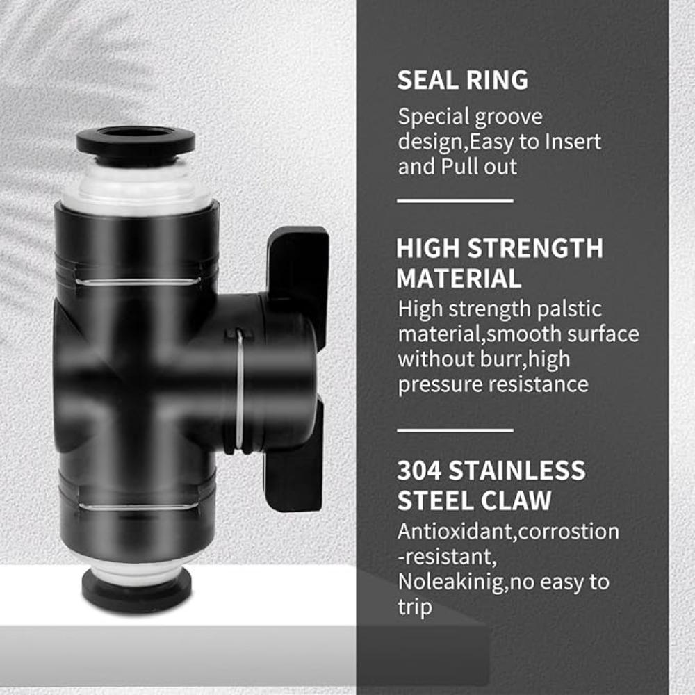 Type BUC 4mm 6mm 8mm 10mm 12mm Pneumatic Push In Quick Joint Connector Hand Valve To Turn Switch Manual Ball Current-limiting