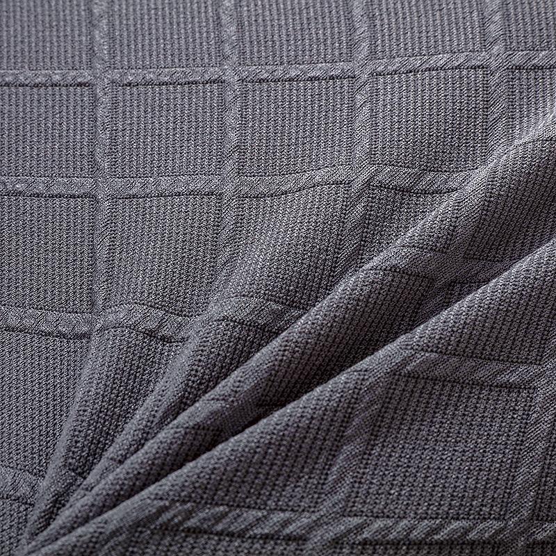 Seat Cover Office Household Hotel Elastic Jacquard Plaid Protective Cover Solid Color Thickened Chair Cover