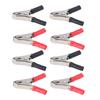 50 Sets Crocodile Clip Insulated Battery Cable Clamp 10A Tool Kit for Testing Equipment