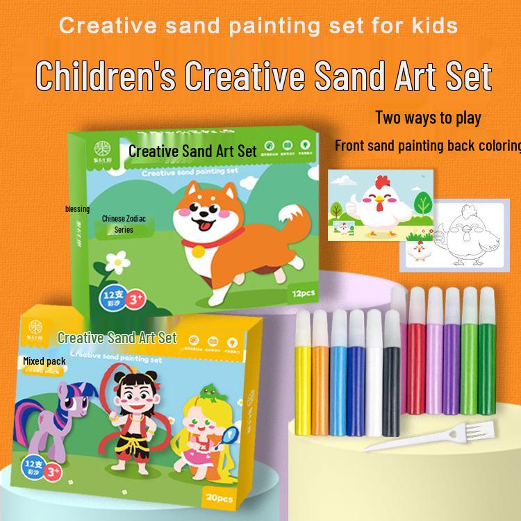

Children s Colored Sand Painting DIY Kit - Perfect Gift for Boys & Girls