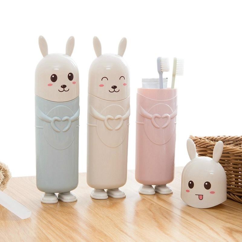 1pcs Cute Cartoon Toothbrush Storage Box Portable Outdoor Travel Toothbrush Protect Case Bathroom Small Tools