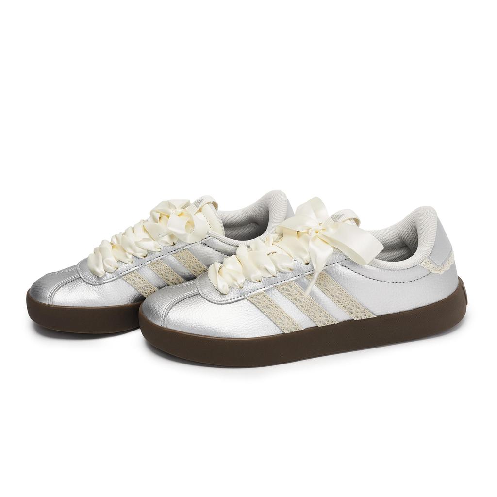 Adidas VL COURT 3.0 German Army Trainers Unisex Low Top Beige/Silver JQ7315(Team80-S-BOX)