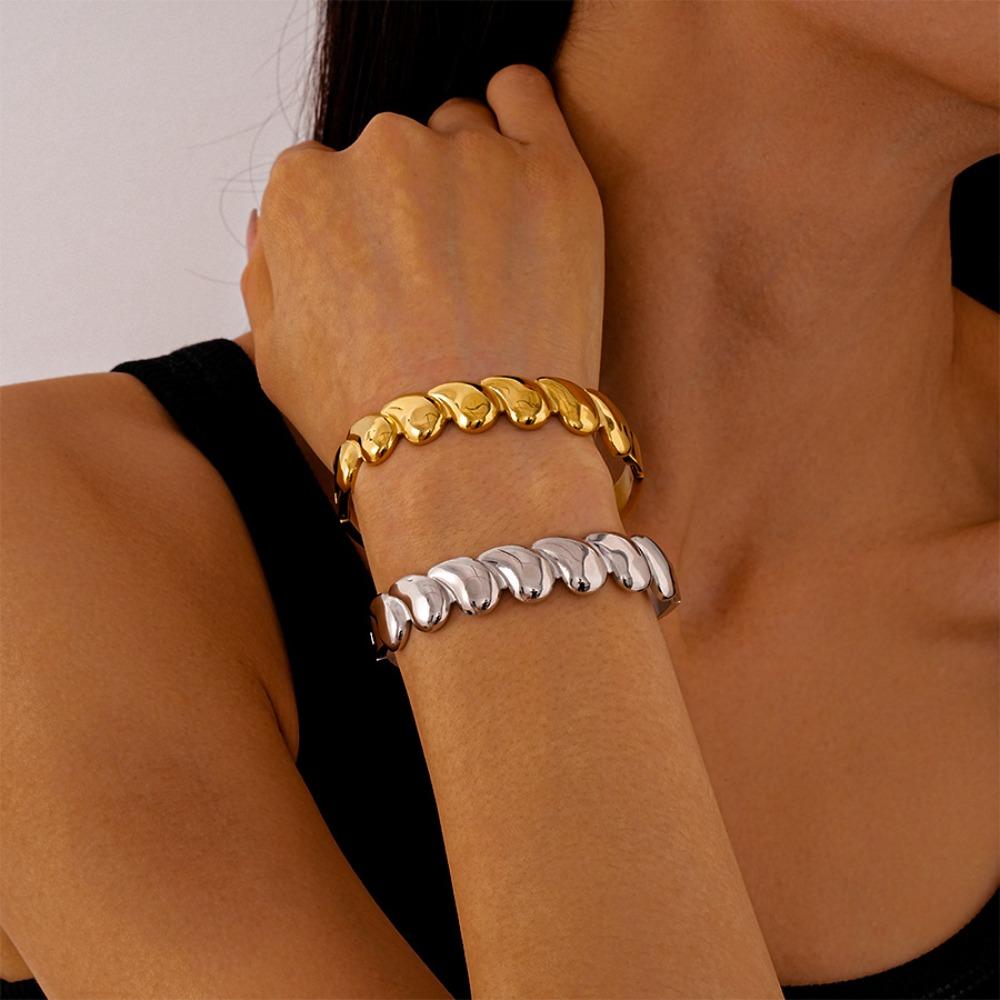 Metal Wide Open Bangle Butterfly Exaggerated Bracelet Temperament Cuff Bangles  Women