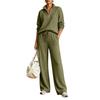 Women's Casual Half Zip Pullover Sweater and Wide Leg Pants Two Piece Set Lightweight Knit Loungewear Tracksuit for Everyday Wear