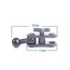 Adaptateur d'extension à rotule en aluminium 17 mm, tige d'extension rotative pour accessoires de support de téléphone pour tableau de bord de grille d'aération de voiture